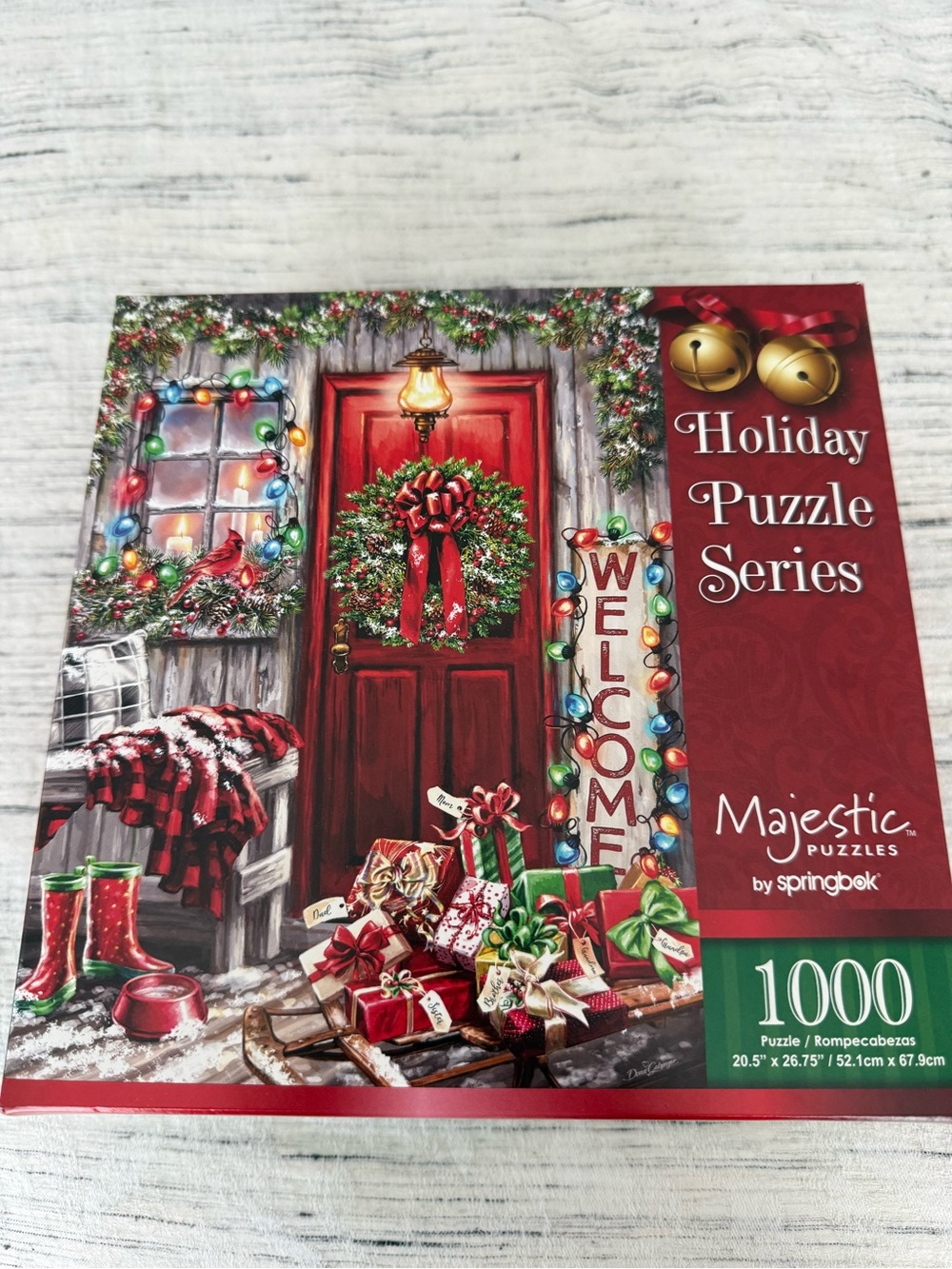 Majestic Holiday Puzzle Series - Red Welcome Door 1000-Piece